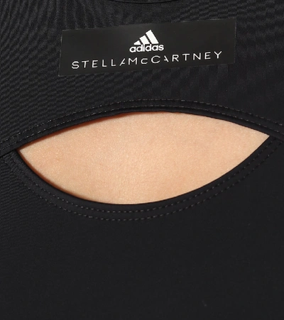 Shop Adidas By Stella Mccartney Hybrid Sports Bra In Black