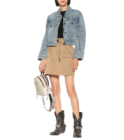 Shop Marc Jacobs Pack Shot Leather Backpack In Beige