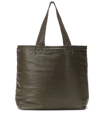 Shop Victoria Beckham New Sunday Leather Tote In Green