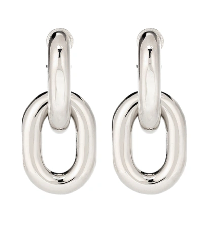 Shop Rabanne Chain Link Earrings In Silver