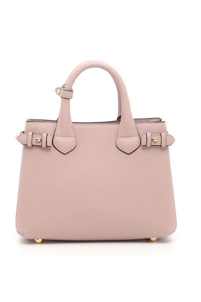 Shop Burberry Small Banner Tote Bag In Pink