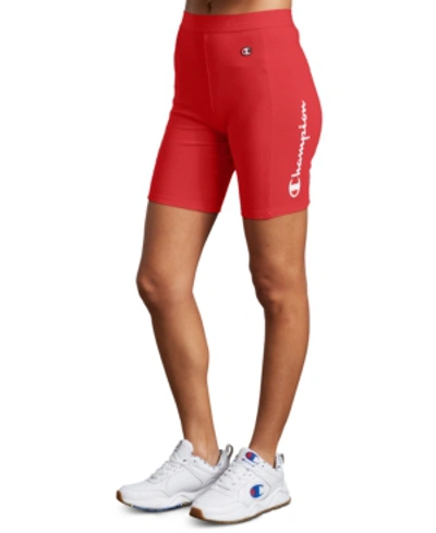 Shop Champion Everyday Bike Shorts In Scarlet