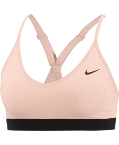 Shop Nike Indy Light-support Compression Sports Bra In Echo Pink