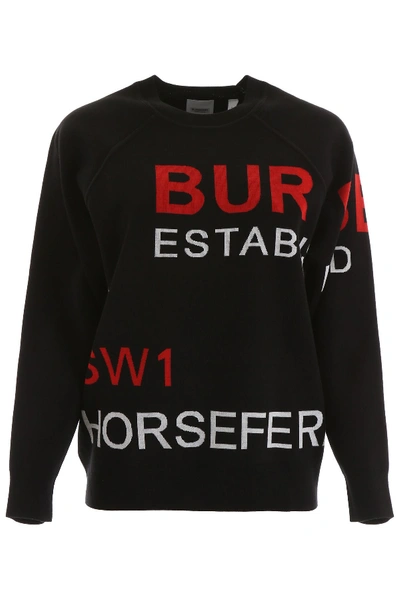 Shop Burberry Horseferry Pullover In Black (black)