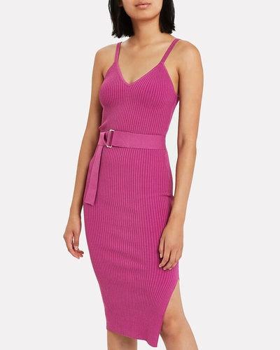 Shop Nicholas Belted Knit Midi Dress