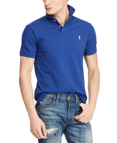 Shop Polo Ralph Lauren Men's Classic Fit Mesh Polo Shirt In Holiday Saphire
