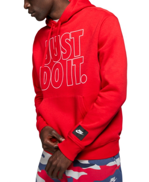 red just do it hoodie