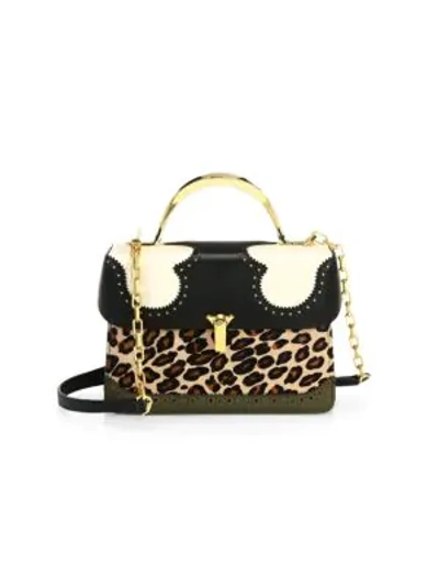 Shop The Volon The New Old Things Data Alice 2 Calf Hair Leather Satchel In Leopard