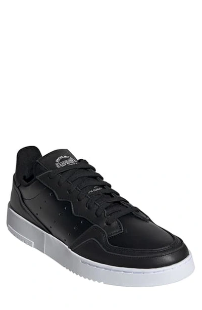 Shop Adidas Originals Supercourt Sneaker In Core Black/ Ftwr White