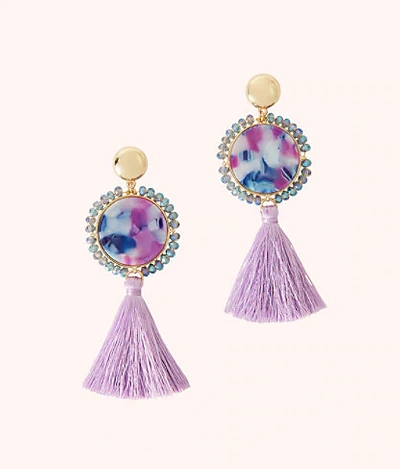 Shop Lilly Pulitzer Bay Dreaming Earrings In Lilac Freesia