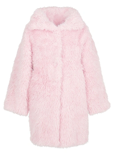 Shop Balenciaga Coat In Candy Pink