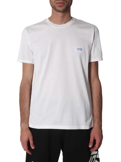 Shop Givenchy T-shirt With Patch Logo In Bianco