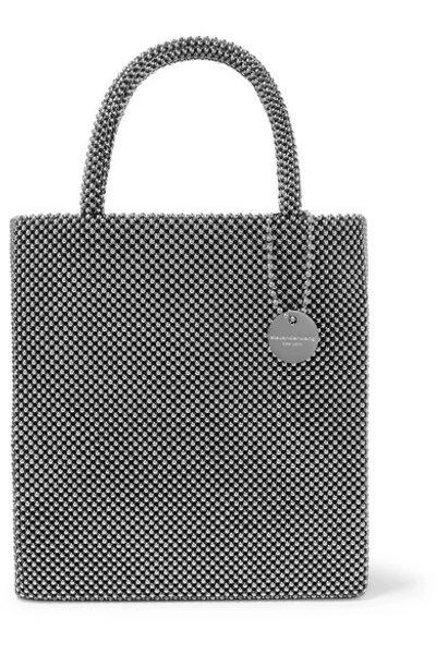 Shop Alexander Wang Beaded Cotton Tote In Silver
