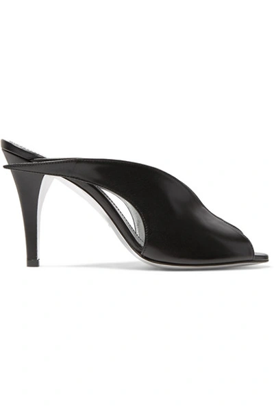 Shop Givenchy Leather Mules In Black