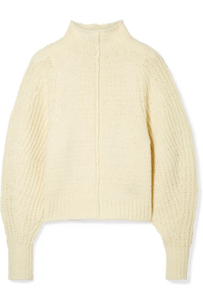 Shop Isabel Marant Edilon Wool-blend Turtleneck Sweater In Ecru