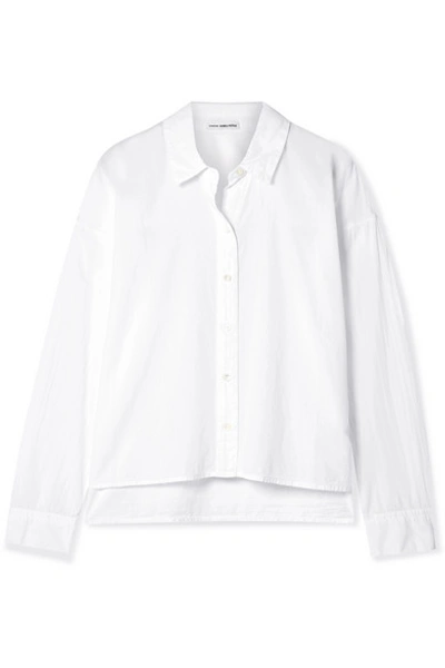 Shop James Perse Cotton-voile Shirt In White
