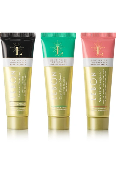 Shop Lebon Green Toothpaste Gift Set, 3 X 25ml In Colorless