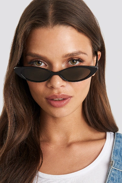 Shop Julia Wieniawa X Na-kd Slim Eye Cat Sunglasses - Black