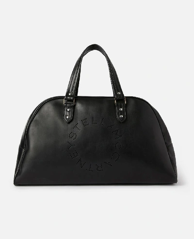 Shop Stella Mccartney Black Stella Logo Travel Bag