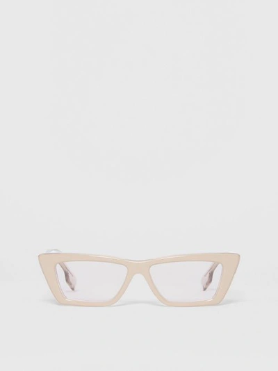 Shop Burberry Rectangular Optical Frames In Nude