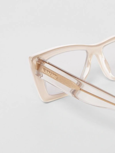 Shop Burberry Rectangular Optical Frames In Nude