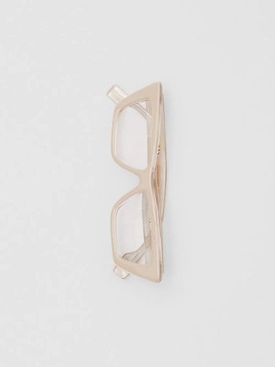 Shop Burberry Rectangular Optical Frames In Nude