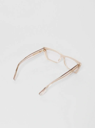 Shop Burberry Rectangular Optical Frames In Nude