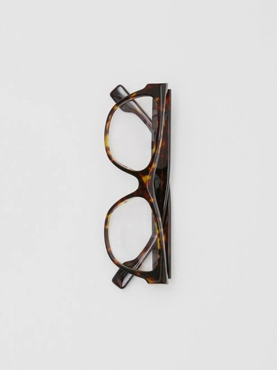 Shop Burberry Square Optical Frames In Tortoiseshell