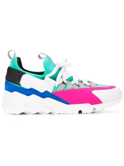 Shop Pierre Hardy Trek Comet Color-block Sneakers In Multicolor