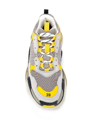 Shop Balenciaga Triple S Sneaker In Yellow