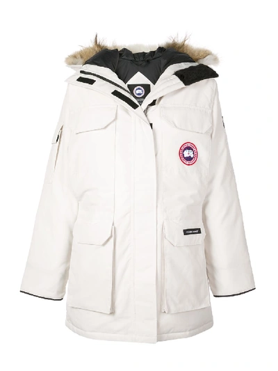 Shop Canada Goose Parka Coat - White