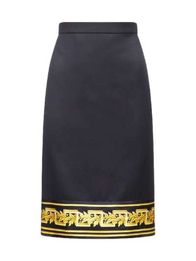 Shop Versace Skirt In Nero