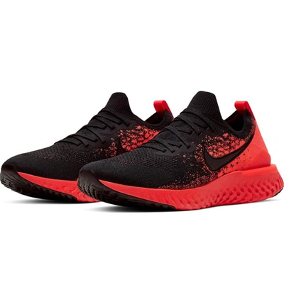 Nike Epic React Flyknit 2 Men's Running Shoe In Black/red | ModeSens