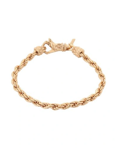 Shop Emanuele Bicocchi Gold Rope Chain Silver 925 Man Bracelet Gold Size L 925/1000 Silver