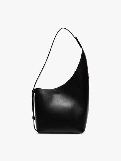 Aesther Ekme Demi Lune Asymmetric Bucket Bag In Black | ModeSens