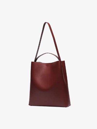 Shop Aesther Ekme Brown Sac Leather Shoulder Bag