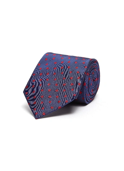 Shop Paul Smith Heart Embroidered Silk Tie