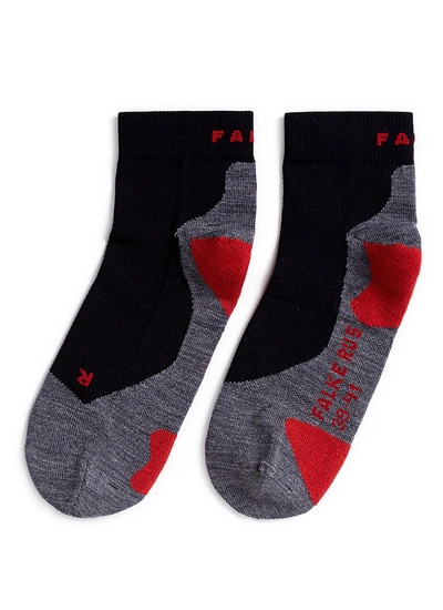 Shop Falke 'ru5' Running Ankle Socks In Grey