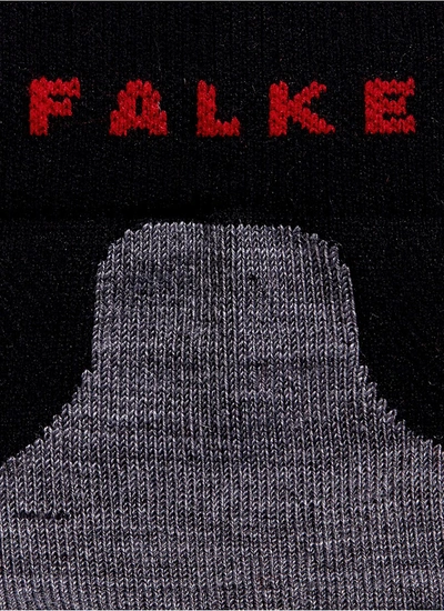 Shop Falke 'ru5' Running Ankle Socks In Grey
