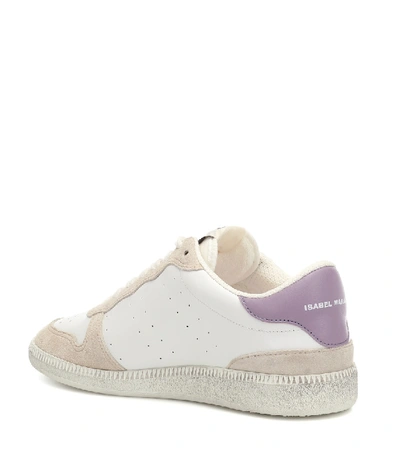 Shop Isabel Marant Bulian Leather And Suede Sneakers In White