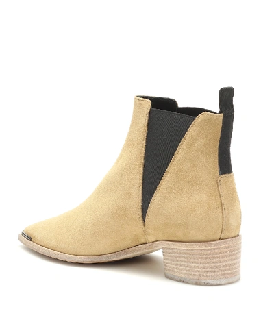 Shop Acne Studios Jensen Suede Ankle Boots In Beige