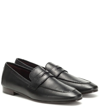 Shop Bougeotte Leather Loafers In Black