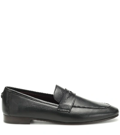 Shop Bougeotte Leather Loafers In Black