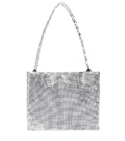 Shop Rabanne Pixel 1969 Mesh Shoulder Bag In Silver