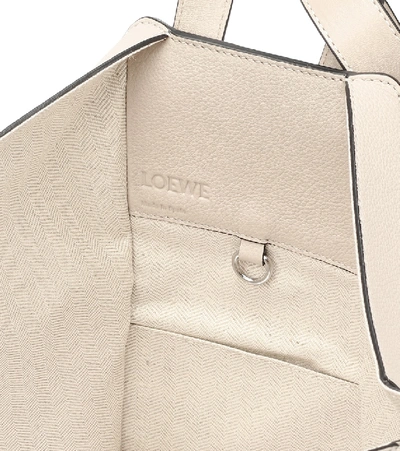 Shop Loewe Hammock Small Leather Shoulder Bag In Beige