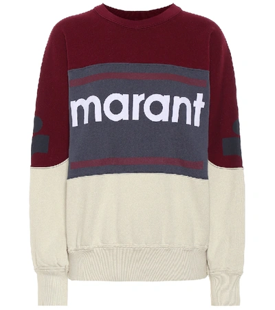 Shop Isabel Marant Étoile Gallian Logo Cotton-blend Sweatshirt In Red