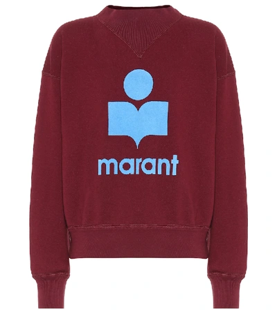Shop Isabel Marant Étoile Moby Cotton-blend Sweatshirt In Red