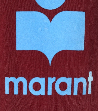 Shop Isabel Marant Étoile Moby Cotton-blend Sweatshirt In Red