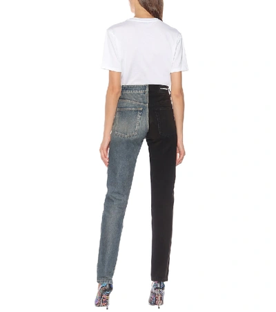 Shop Balenciaga High-rise Straight Jeans In Multicoloured