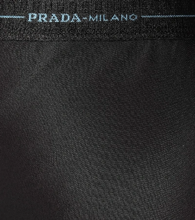 Shop Prada Skinny Stretch Pants In Black